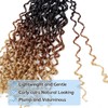Yanky Twist Crochet Hair with Curly Ends 8 Inch Brown