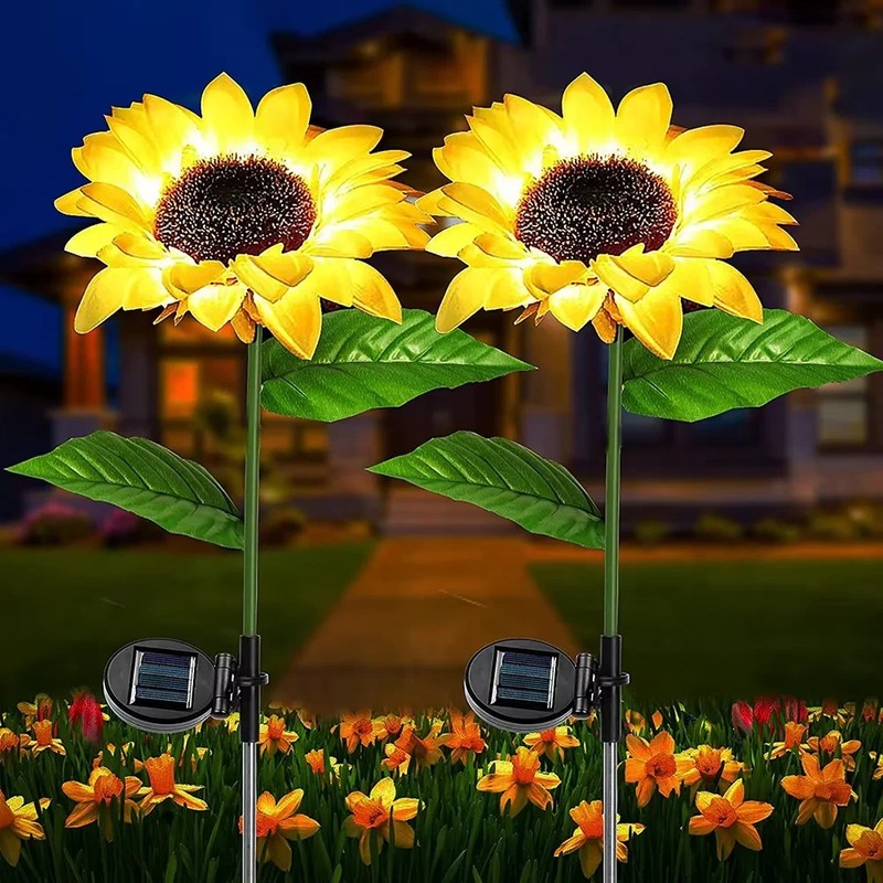 Solar Flower Lights for Garden Decor – Waterproof LED Rose