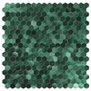 Miscasa 6-Sheet Hexagon Kitchen Backsplash Peel and Stick Tiles, Green