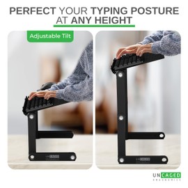 Uncaged Ergonomics WorkEZ Adjustable Computer Keyboard Stand for Desk, Keyboard & Mouse Riser, Ergonomic Portable Stand for Desktop, Computer Keypad Riser for Desk