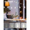 SUNSGNE White String Lights Outdoor, 50FT White Outdoor Lights with