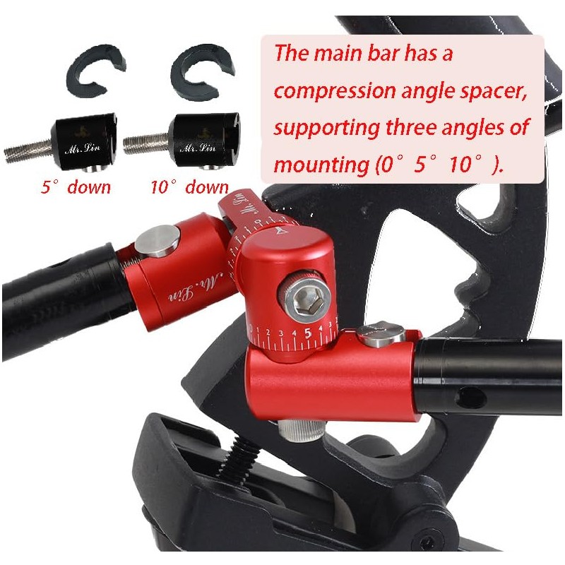 Bow Rod Stabilizer Single Side V-bar Fully Adjustable V-Bar Mount