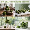 LOBUJOU 6pcs Moss Balls Decorative Faux Green Dried Artificial Moss