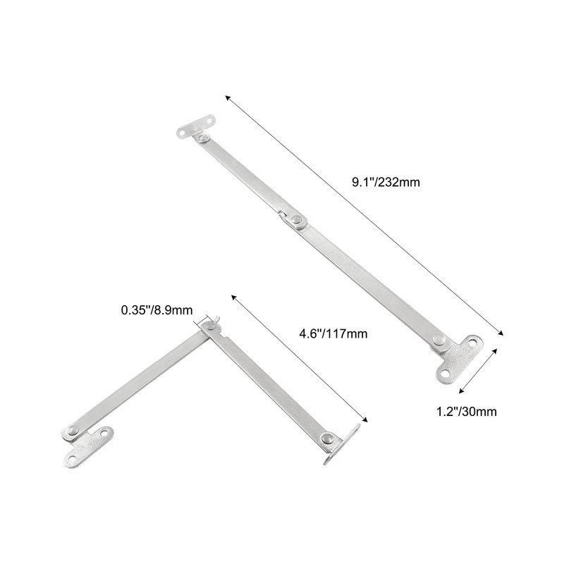 Aracombie 2 Packs Lid Support Hinge Soft Close, Rotatable Folding