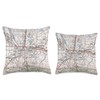 Casper WY Map (1988) Throw Pillow