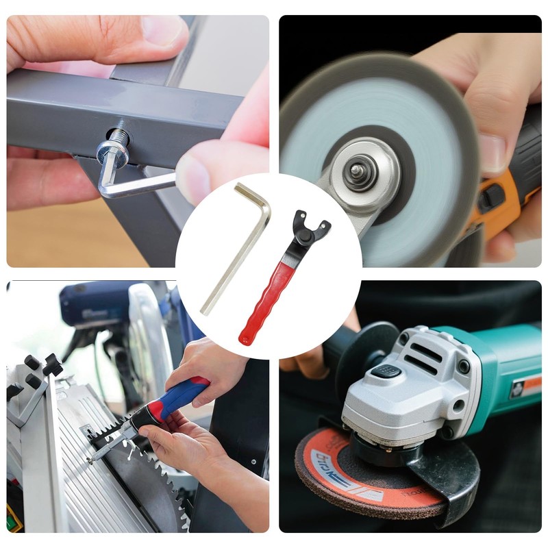 Universal Adjustable Angle Grinder Spanner with Allen Key Universal Tool