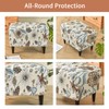 Eco-Ancheng Stretch Ottoman Cover Rectangular Storage Ottoman Slipcover Footrest Stool