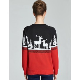 Camii Mia-Ugly-Christmas-Sweater-for-Women-Holiday Funny Sweaters Pullover Crew Neck (3X-Large, Red (904))