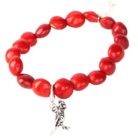 Cardinal Stretchy Bracelet for Women - w/Meaningful Peruvian Good Luck, Prosperity, Love, Happiness Huayruro Red Seed Beads, Stretchy,"When a Cardinal appears your loved one is near"