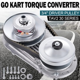 BLTPress 30 Series Torque Converter 1 Inch Bore, Go Kart Kit W/10T for #40/41 Chain and 12T for #35 Chain,212CC Go Kart Clutch Comet TAV2 Engine Drive Replacement Set