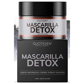 Mascarilla Facial Detox de Carbón Activado - Limpieza Profunda - Absorbe Grasas - Purifica - Disminuye Puntos Negros y Poros - Limpia Impurezas- Arcil