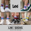 Lee Men's Socks, Large Size, 5 Pairs Set, Line Socks,