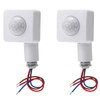 Greluma 2PCS AC 85-265V (220V), PIR Body Infrared Motion Sensor,