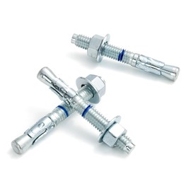 HROMIGRY 3/8" x 3" Concrete Anchors (15 Pack) 3/8 inch Wedge Anchors Bolts Zinc Plated