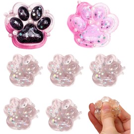7 PCS Taba Squishy Paw, Cat Paw Squishy, Squishy Paw, Squishy Cat Paw, Taba Squishy, Fufu Squishy, Soft and Elasticity Squeeze Toys, Mini Cute Cat Paw Stress Relief Toy for Children and Adults