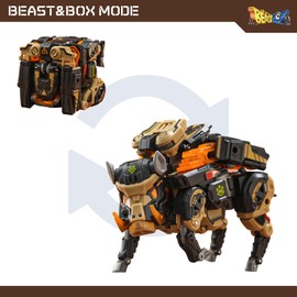 52TOYS BEASTBOX BB-57 Shovelhead Deformation Toys Action Figure, Converting Toys in Mecha and Cube, Perfect Birthday Party Gift for Teens and Adults