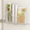 Metal Cabinet Door Storage Basket for Kitchen Organization – Space-Saving
