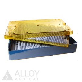 PST Microsurgical Instrument Tray 6.0" x 10.0" x 1.5" Base (Deep), Insert Tray, Lid, & 2 Mats (CPL-2013)