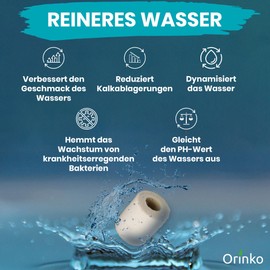 ORINKO EM Ceramic Beads X50 - EM Ceramic Pipes for Better Water Quality - Reduces Limescale - Ideal for Washing Machines, Carafes & Coffee Machines