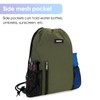Drawstring Backpack Sports Gym Sackpack with Mesh Pockets Water Resistant