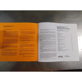 STIHL INSTRUCTION MANUAL FOR STIHL CHAIN SAW 038 BOX 2765 HH