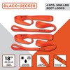 BLACK+DECKER BDX1021 8-Piece Ratchet Strap and Soft Loop Kit with