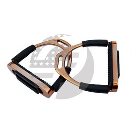 4",4.50",4.75",5" Rose Gold Horse Stirrups Flexible Safety Stirrups Riding Bendy Stirrups for Adults and Kids