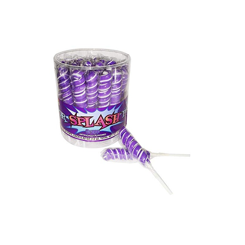 COLORSPLASH LOLLIPOPS Jar, 30 Pops, 12.69 oz, Purple Grape