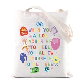 FOTAP Cartoon Movie Inspired Gift Cartoon Characters Tote Bag Anger Joy Sadness Emotions Gift Cartoon Emotions Handbag, Be Free Uk 2