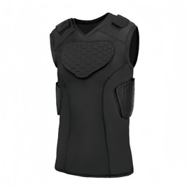 STONEKISS Baseball Chest Protector Shirt, Football Rib Protective Vest for Softball, Rugby, Lacrosse, Hockey M