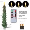 Homemory 3 Pcs Christmas Tree Candles with Remote, Waxy Flameless