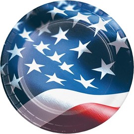 Trendware Freedom Flag Dessert Plates, 24 Count