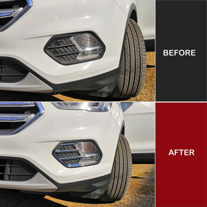 Car Front Fog Light Lamp Cover Trim For Ford Escape
