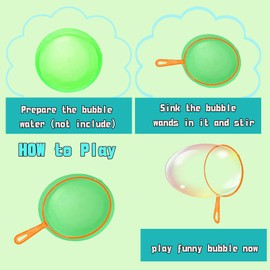 GIFTRRTOY Bubble Wands Set, 32pcs Bubble Wands Toy Set Large Bubble Wand Bulk for Kids Summer Outdoor Activity Party Birthday