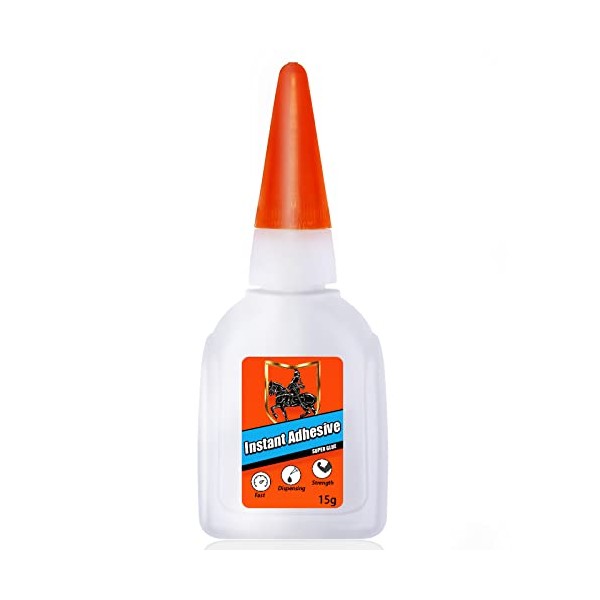 Super Glue, 15 Gram, Clear, Dries in Just 10 Seconds,