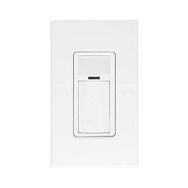 Leviton ODS15-I1W Wallbox, PIR 15A Switching, 120VAC, Configurable with The Smart Sensor App, White