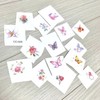 Summer fashion tattoo butterfly flower flower pattern tattoo sticker 5ea
