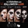 Halloween Make-Up Set Black White Theatre Makeup Sticks with Sponge