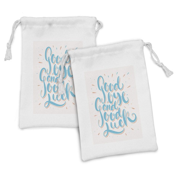 Lunarable Going Away Party Fabric Pouch Set of 2, Bye