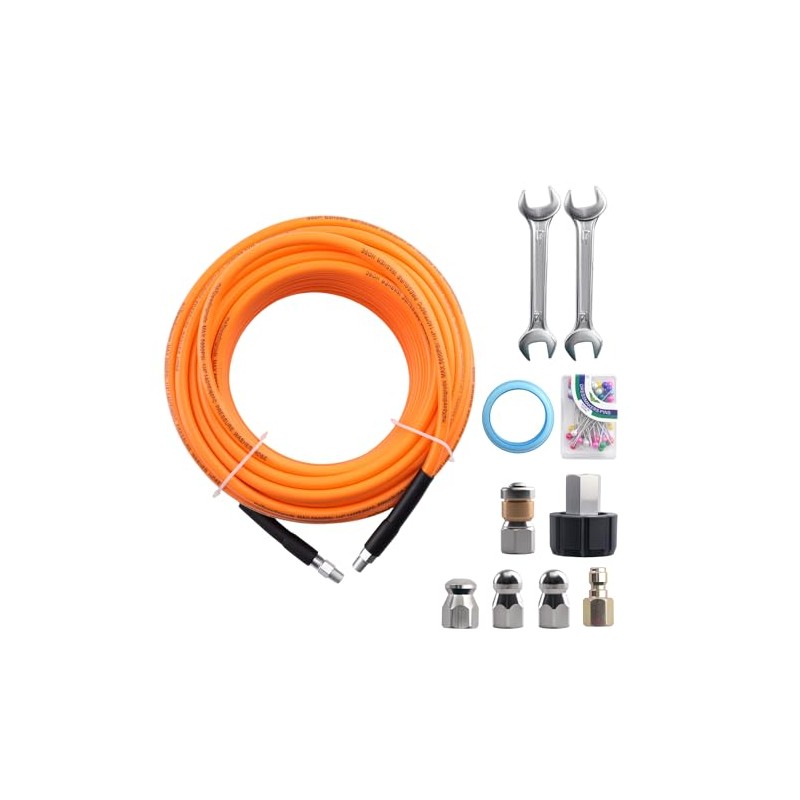 maXpeedingrods Sewer Jetter Kit for Pressure Washer 100FT, 5800PSI Drain