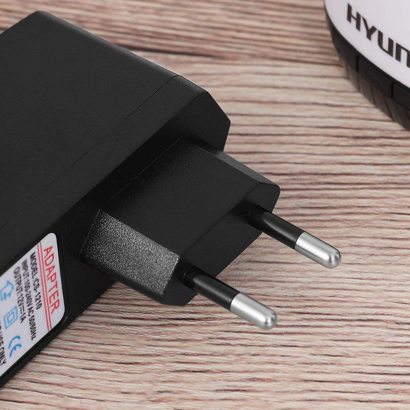 DC 12V 1A CCTV Camera Power Supply EU Plug (Black)