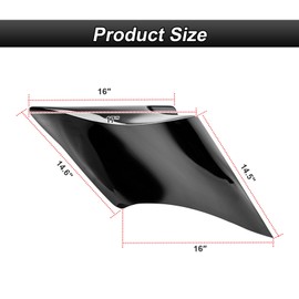 Mofun Stretched Extended Side Panel Cover Extended Stretched Bags Compatible with Harley Touring Baggers Road King Street Road Electra Glide Black 2014-2023