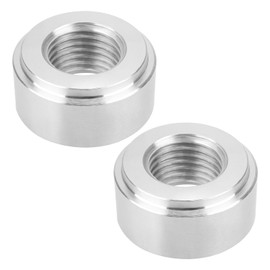 eMagTech 2pcs M14 x 1.5mm Metric Weld Bungs Aluminum Suitable for Car Intercooler Pipe Intake Manifold Fuel Tank Silver