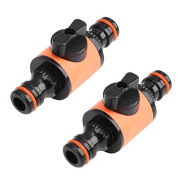 2PCS Quick Release In-Line Shut off Valve Kit,Quick Connect Coupler Garden Hose Connectors Double Male Hose Pipe Joiner Connector for Hozelock Fittings Pipe Tube Connections