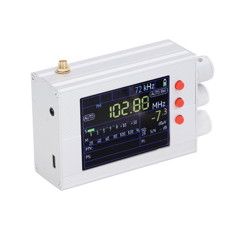 Full Band Radio Receiver 2in LCD Display 144‑27000Khz 65Mhz‑108Mhz Shortwave