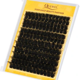 QUEWEL Lash Clusters 200D Cluster Lashes Mix10-18mm 0.07 D Crul Individual Lashes Soft Volume Eyelash Clusters Natural Look DIY Eyelash Extension at Home(RR-3D 200D MIX10-18)