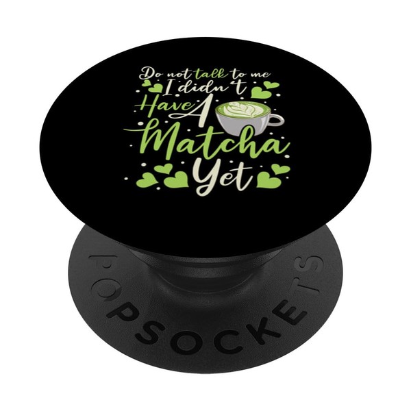 Matcha Latte Drinking Green Tea Powder Japanese PopSockets with Replaceable