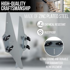 Professional Stair Tread Tool with Accurate Angle Measurement for DIY Template and Installation Layouts, Heavy-Duty Stringer, Riser, and Clamp Gages, Supports Shelving Installs