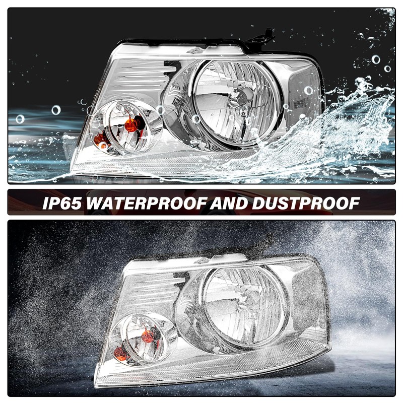 Bingbingmotor BRYGHT Headlight Assembly Fit for 04-08 F150 Pickup /