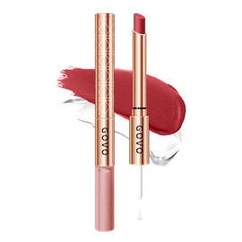 Wirwody Double Ended Lipstick, Long Stay-On, Anti-Falling Lip, Waterproof, Sweat Proof, Smudge Resistant, Natural Color, Formulated with Avocado Tree Oil & Vitamin E, G03#, Peach Red